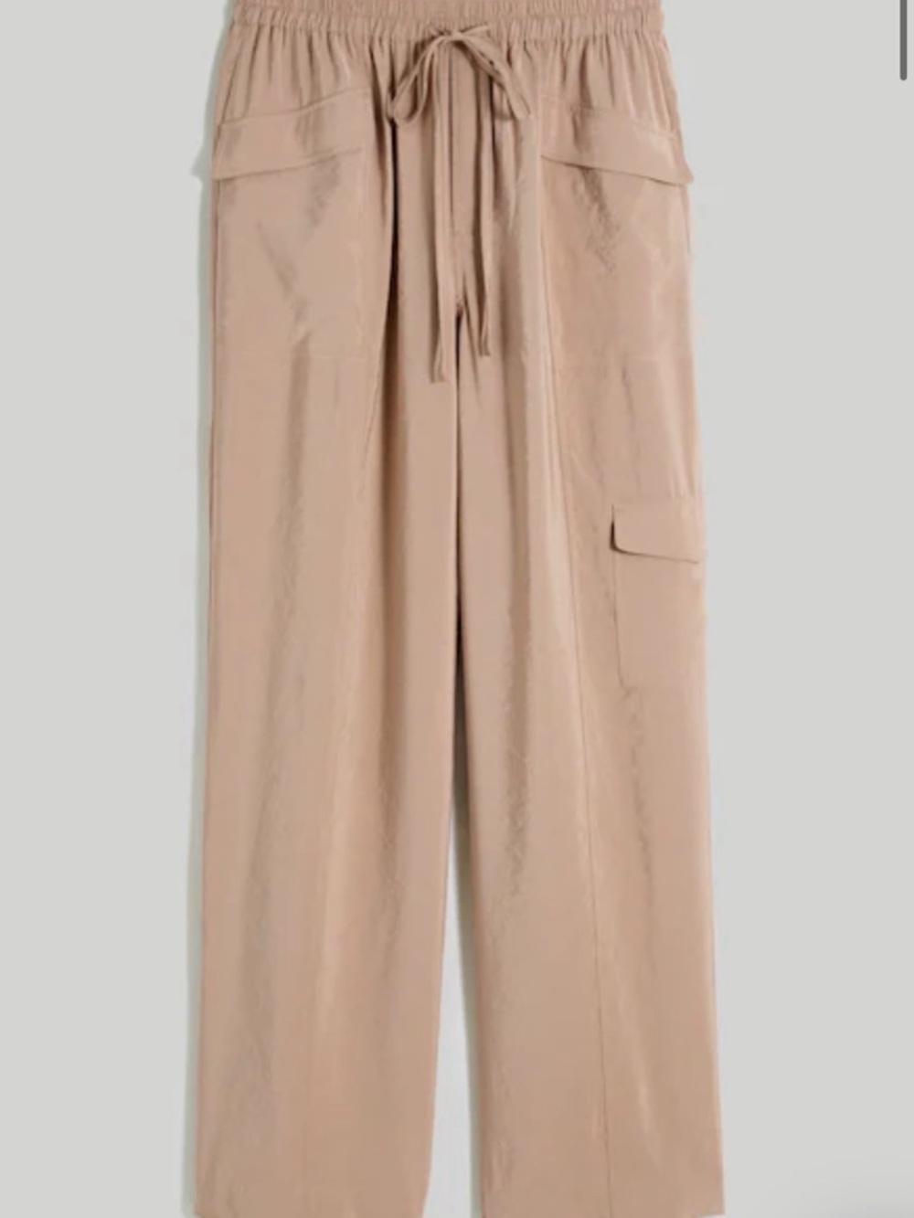 Madewell Straight Cargo Pants in Softdrape in Umber